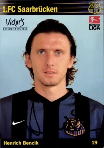 Autogrammkarte Fußballer Henrich Bencik, 1. FC Saarbrücken, Autogramm