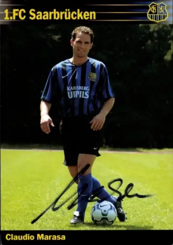 Autogrammkarte Fußballer Claudio Marasa, 1. FC Saarbrücken, Autogramm