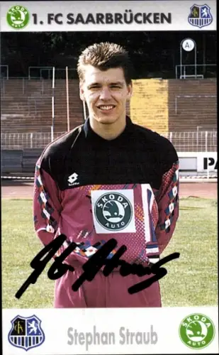 Autogrammkarte Fußballer Stephan Straub, 1. FC Saarbrücken, Autogramm