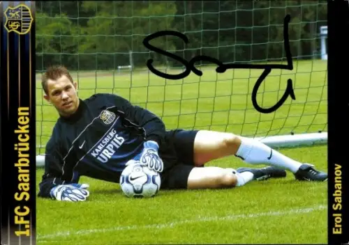 Autogrammkarte Fußballer Erol Sabanov, 1. FC Saarbrücken, Autogramm