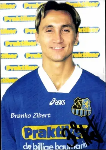 Autogrammkarte Fußballer Branko Zibert, 1. FC Saarbrücken, Autogramm