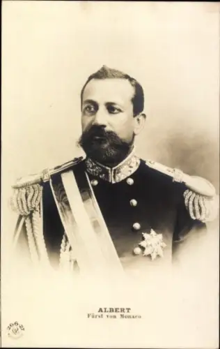 Ak Albert Fürst von Monaco, Portrait, Paradeuniform