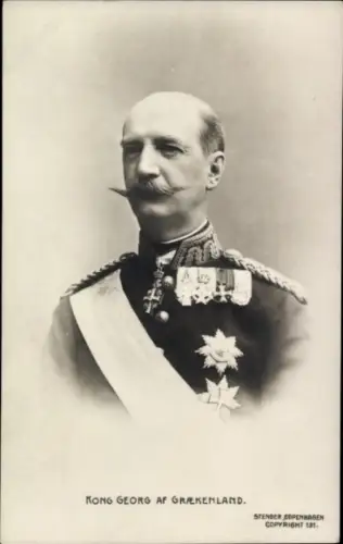 Ak König Georg I. von Griechenland, Portrait