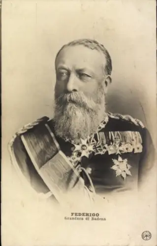 Ak Großherzog Friedrich I. von Baden, Portrait in Uniform