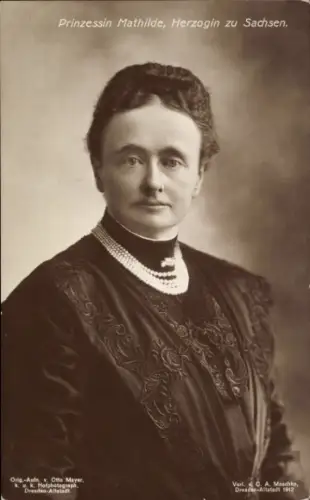 Ak Prinzessin Mathilde, Herzogin zu Sachsen, Tochter von König Georg von Sachsen, Portrait
