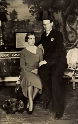 Ak Prinzessin Ingrid von Schweden und Kronprinz Frederik von Dänemark, Portrait