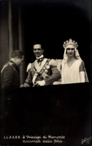 Ak Umberto II. von Italien, Principessa Maria José di Piemonte, Marie José von Belgien