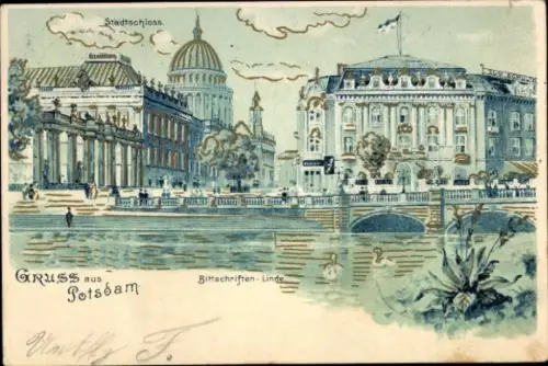 Litho Potsdam, Stadtschloss, Bittschriften-Linde