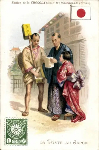 Litho Japan, Post, Chocolaterie d'Aiguebelle, Reklame