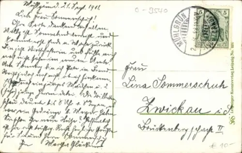 Ak Zwickau in Sachsen, Teilansicht