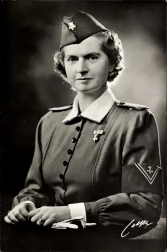Ak Erbprinzessin Sibylla von Schweden, Portrait in Uniform