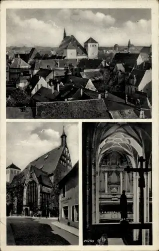 Ak Freiberg in Sachsen, Stadtansicht, Kirche, Orgel,  Architektur