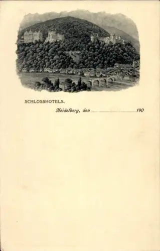Ak Heidelberg am Neckar, Schlosshotels, Hotel Bellevue