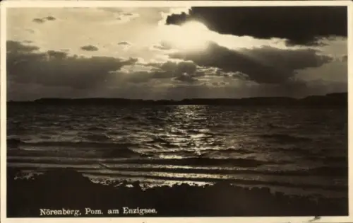 Ak Ińsko Nörenberg Pommern, Enzigsee, Abendstimmung