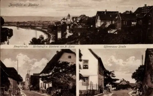 Ak Jagstfeld Bad Friedrichshall Landkreis Heilbronn, Bäckerei H. Kunz, Offenenauer Straße