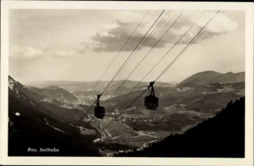 Ak Bergmassiv Rax Niederösterreich, Seilbahnen, Berglandschaft, Rax