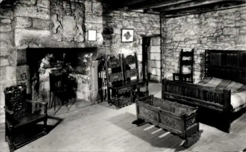Ak Glasgow Schottland, Provand’s Lordship Museum, Raum von Queen Mary, Königin der Schotten