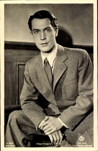 Ak Schauspieler Hermann Brix, Portrait, Autogramm