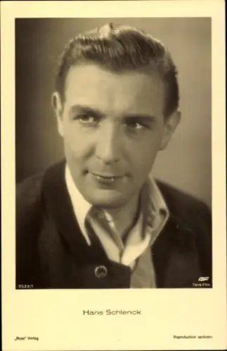 Ak Schauspieler Hans Schlenck, Portrait