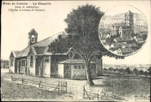 Ak Ablain Saint Nazaire Pas de Calais, Kapelle, Notre Dame de Lorette