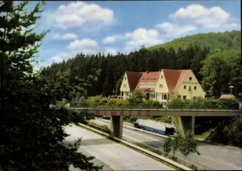Ak Breitenbach am Herzberg, Rimberg, Autobahn Rasthaus