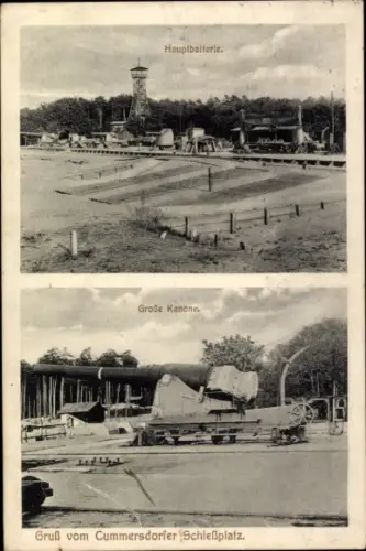Ak Kummersdorf am Mellensee Brandenburg, Hauptbatterie, große Kanone
