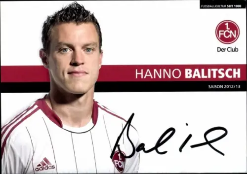 Autogrammkarte Fußballer Hanno Balitsch, 1. FC Nürnberg, Autogramm