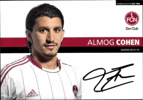Autogrammkarte Fußballer Almog Cohen, 1. FC Nürnberg, Autogramm