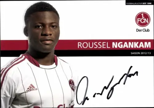 Autogrammkarte Fußballer Roussel Ngankam, 1. FC Nürnberg, Autogramm