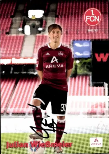 Autogrammkarte Fußballer Julian Wießmeier, 1. FC Nürnberg, Autogramm