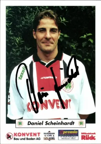 Autogrammkarte Fußballer Daniel Scheinhardt, SC Rot-Weiß Oberhausen, Autogramm