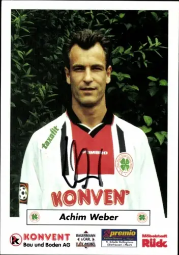 Autogrammkarte Fußballer Achim Weber, SC Rot-Weiß Oberhausen, Autogramm