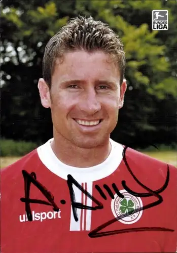 Autogrammkarte Fußballer Adrian Aliaj, SC Rot-Weiß Oberhausen, Autogramm