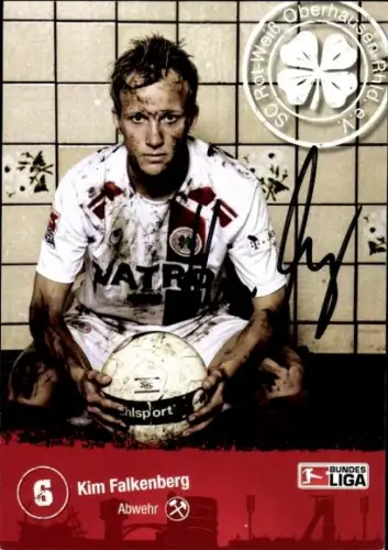 Autogrammkarte Fußballer Kim Falkenberg, Rot-Weiss Oberhausen, Autogramm