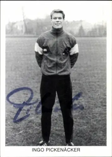 Autogrammkarte Fußballer Ingo Pickenäcker, SC Rot-Weiß Oberhausen, Autogramm