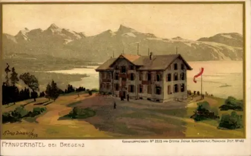 Künstler Litho Diemer, Zeno, Bregenz am Bodensee Vorarlberg, Pfänderhotel