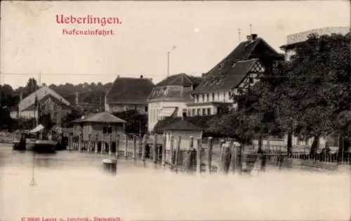 Ak Überlingen am Bodensee, Hafeneinfahrt