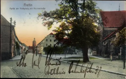 Ak Stadt Prettin Annaburg im Kreis Wittenberg, Kirchplatz, Herrenstraße