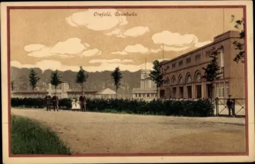 Ak Krefeld am Niederrhein, Rennbahn