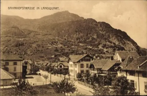 Ak Landquart Kanton Graubünden, Bahnhofstraße