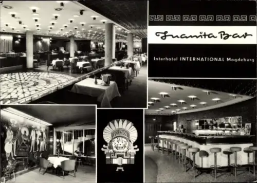 Ak Magdeburg an der Elbe, Interhotel International, Juanita Bar