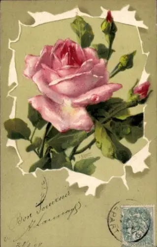 Künstler Litho Klein, C., Rosa Rose