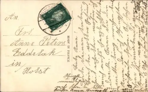 Ak Liebespaar beim Kuss, coloriert