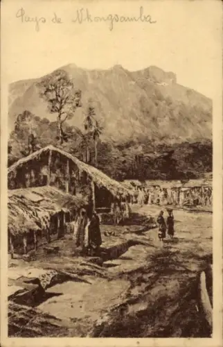 Ak Nkongsamba Kamerun, Dorfpartie, Missions des Pères du Saint-Esprit