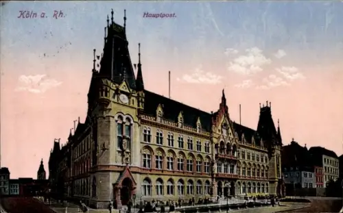 Ak Köln am Rhein,  Hauptpost,  Architektur, 