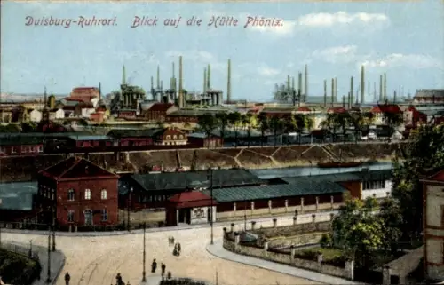 Ak Ruhrort Duisburg im Ruhrgebiet, Blick auf die Hütte Phönix