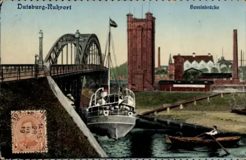 Ak Ruhrort Duisburg im Ruhrgebiet, Bassinbrücke