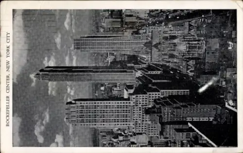 Ak New York City USA, Rockefeller Center,  RCA Building, St. Patrick's Cathedral