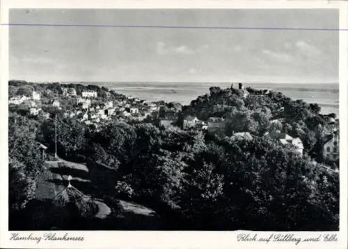 Ak Hamburg Altona Blankenese, Süllberg, Elbe