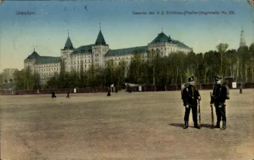 Ak Dresden Neustadt, Kaserne des Schützen-Füsilier-Regiments No. 108